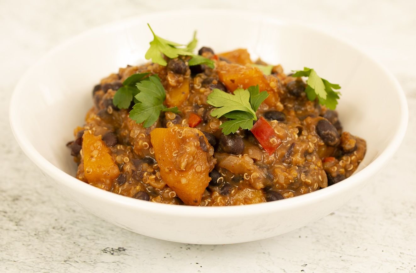 Slow Cooker Black Bean, Butternut Squash and Quinoa Chilli - Kenwood Recipes