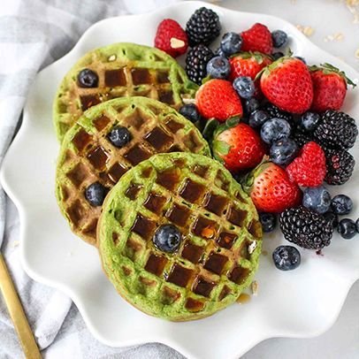 green blender waffles